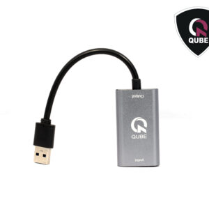 QUBE AD HDMI 1.4(4K 30HZ, 1080P) to USB for Vidoe capture- grey aluminium