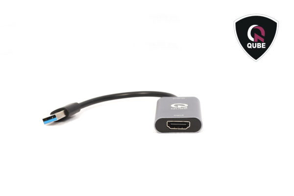 QUBE AD HDMI 1.4(4K 30HZ, 1080P) to USB for Vidoe capture- grey aluminium - Image 2