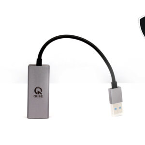 QUBE AD USB 3.0 to RJ 45 1000M-grey aluminium
