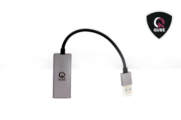 QUBE AD USB 3.0 to RJ 45 1000M-grey aluminium