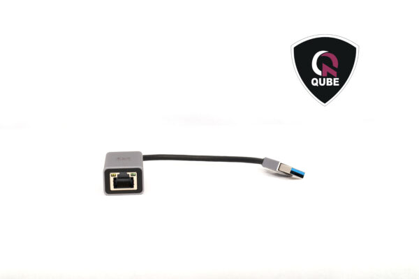 QUBE AD USB 3.0 to RJ 45 1000M-grey aluminium - Image 3