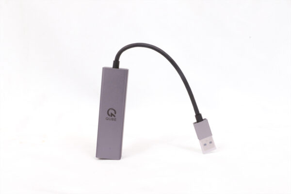 QUBE AD USB Hub 4 in q, with Ethernet Port RJ45 (1000M), USB 3.0*3 - Image 3