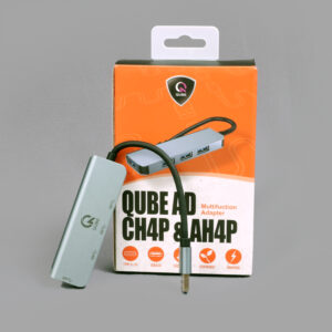 QUBE AD USB A 3.0 to 4* USB A 3.0 Hub, sleek -grey aluminium Y23011