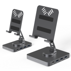 QUBE AD 11 in 1 Phone holder S23021 C to HDMI, PD, USB, USB C, Audio, SD/TF and RJ 45
