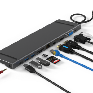 QUBE DS 11in1 C to HDMI, PD, USB, SD/TF, VGA, 3.5mm Audio