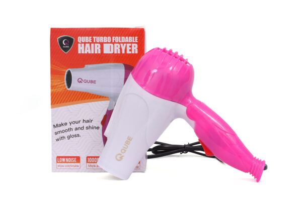 QUBE Turbo Hair Dryer 1000W Y23002 Pink - Image 3