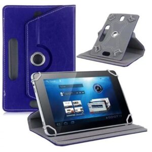 Qube.7 inch universal leather tablet case, 360 rotating case cover, Black