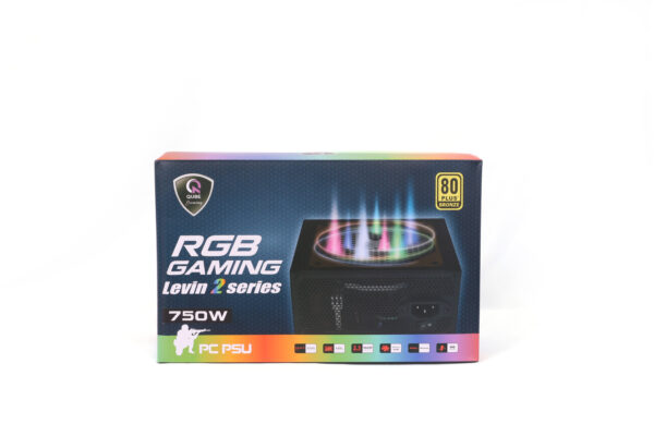 QUBE Levin 2 80plus Full Modular RGB Gaming Power Supply 750W- M23B010