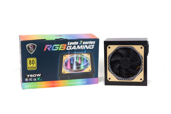 QUBE Levin 2 80plus Full Modular RGB Gaming Power Supply 750W- M23B010 - Image 2