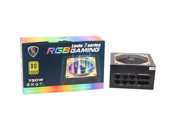 QUBE Levin 2 80plus Full Modular RGB Gaming Power Supply 750W- M23B010 - Image 3