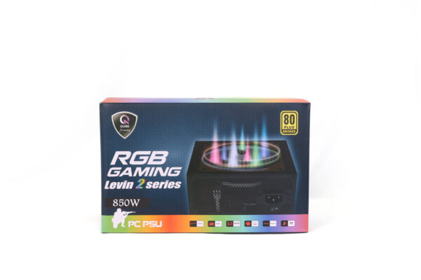 QUBE Levin 2 80 Plus Full Modular RGB Gaming Power Supply 850W- M23B011