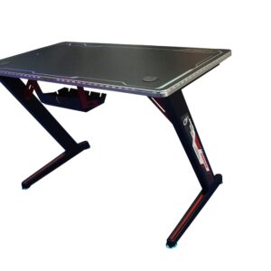 QUBE Levin RGB Gaming Table N2011GD010 (140*60*74) with red leg