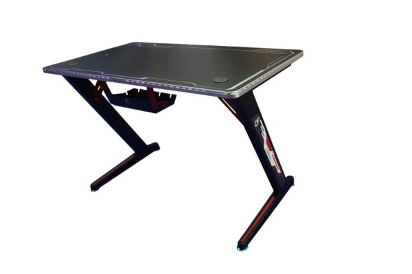 QUBE Levin RGB Gaming Table N2011GD010 (140*60*74) with red leg