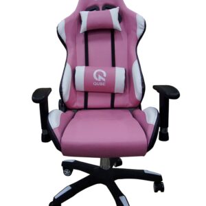 QUBE Levin D2012005R Red and Black adjustable Gaming Chair with Lumbar and Headrest pillows
