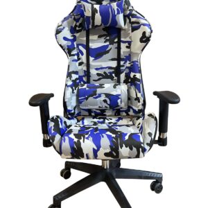 QUBE Levin D2012007B with footpad adjustable Gaming Chair with Lumbar and Headrest pillows